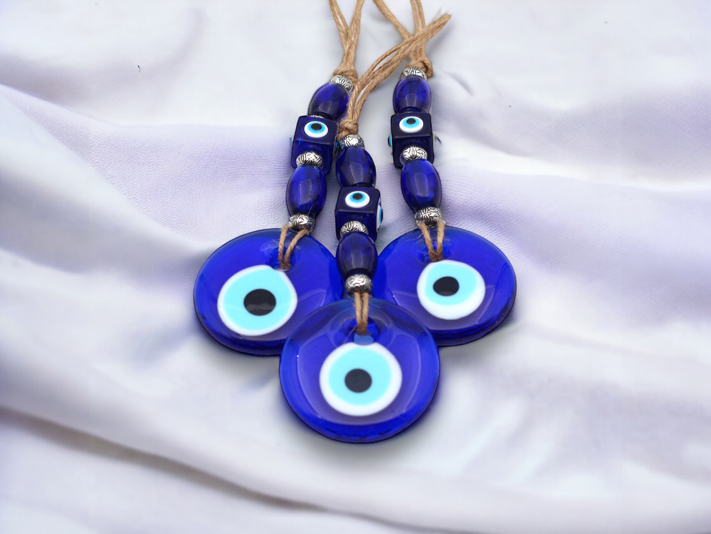 5 cm Evil Eye Classic  Beaded Natural String  Evil Eye Protection Wall or Door Hanging Home Decoration / Ornament