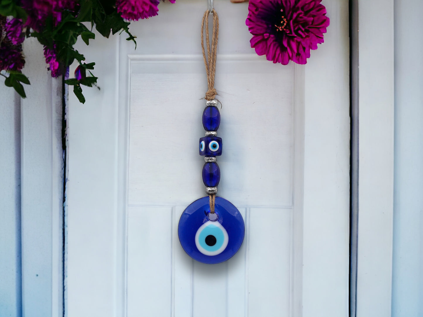 5 cm Evil Eye Classic  Beaded Natural String  Evil Eye Protection Wall or Door Hanging Home Decoration / Ornament