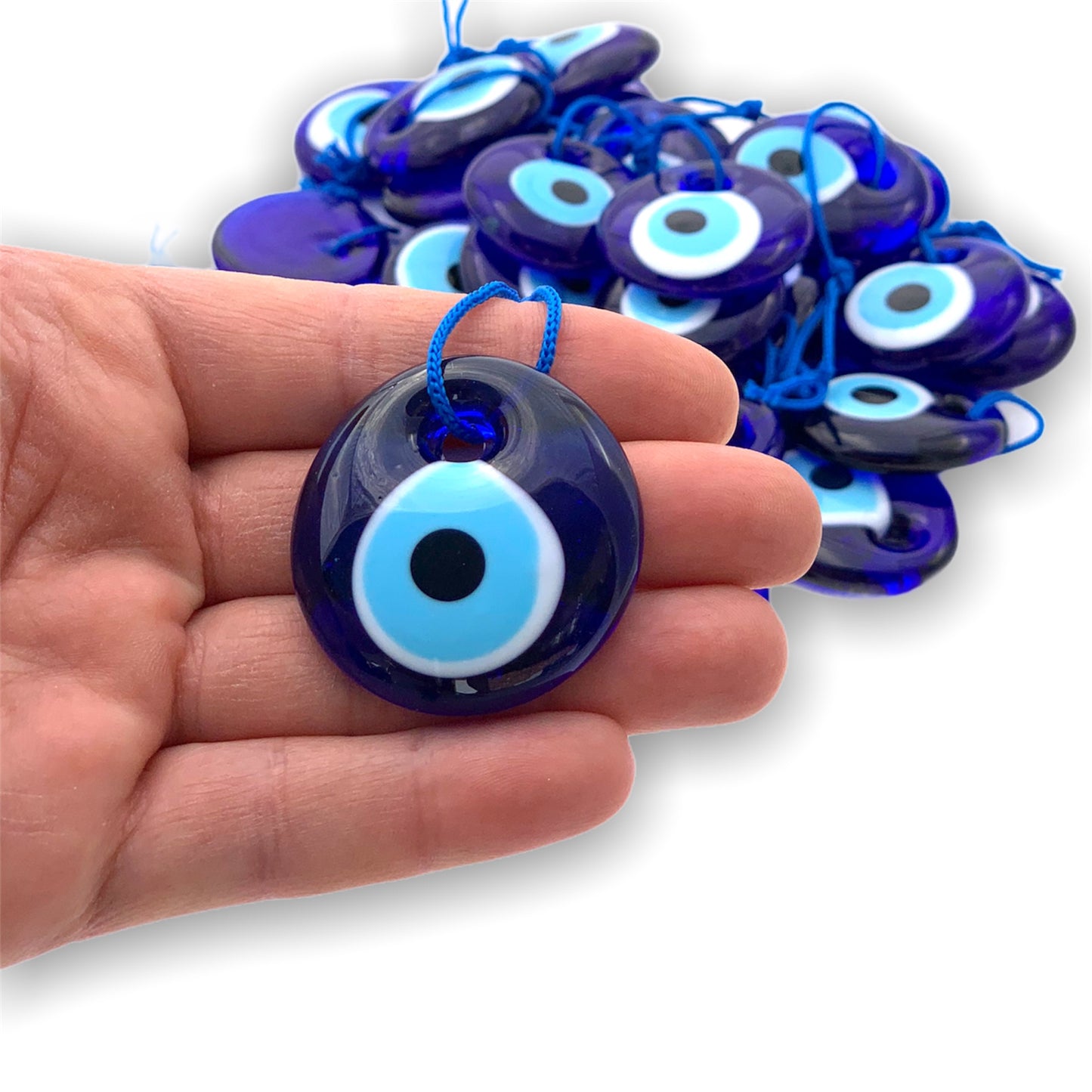 4 Cm Genuine Glass Evil Eye Bead, Lucky Eye, Amulet Charm, Wedding or Engagement Gift Idea, Turkish Eye, Greek Eye,